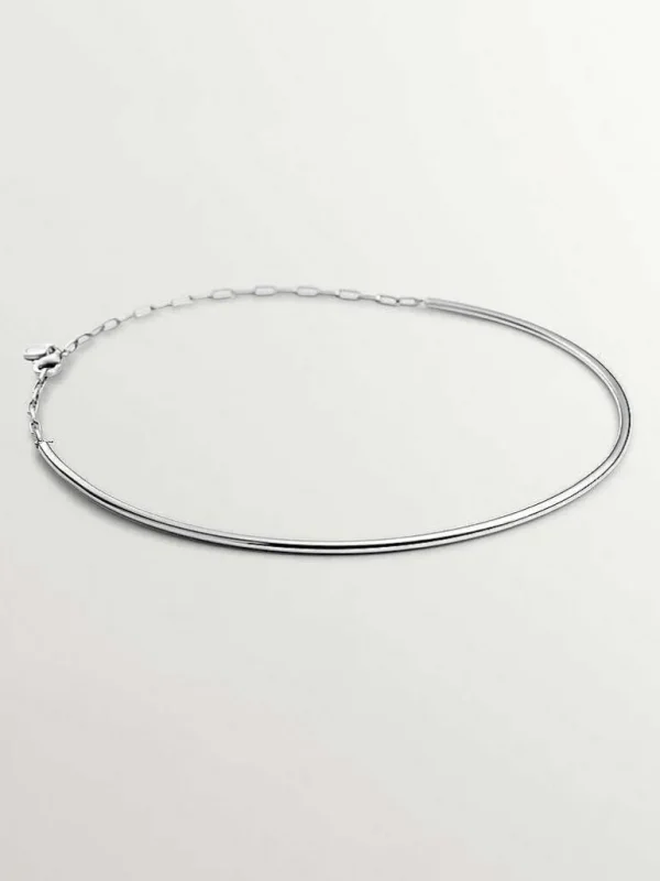 Collares De Plata-Aristocrazy Collar Rigido De Plata 925