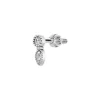 Piercings Con Diamantes-Aristocrazy Pendiente De Oro Blanco De 9K Con Forma De Gota Y Diamante Blanco