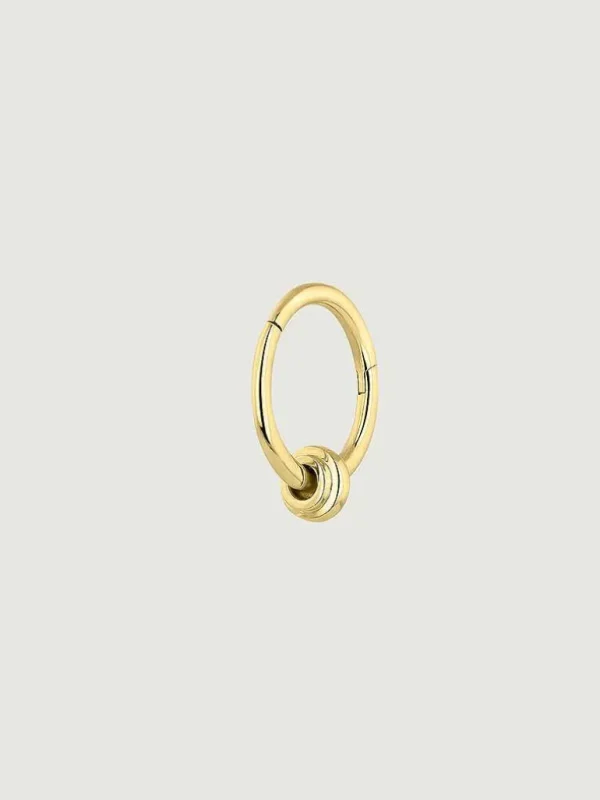 Pendientes Por Unidad-Aristocrazy Pendiente Individual De Aro De Oro Amarillo De 9K Con Bolita