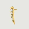 Piercings Con Diamantes-Aristocrazy Pendiente Individual De Oro Amarillo De 18K Con Diamantes