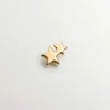 Pendientes Por Unidad-Aristocrazy Pendiente Individual Pequeno De Plata 925 Banada En Oro Amarillo De 18K Con Estrellas