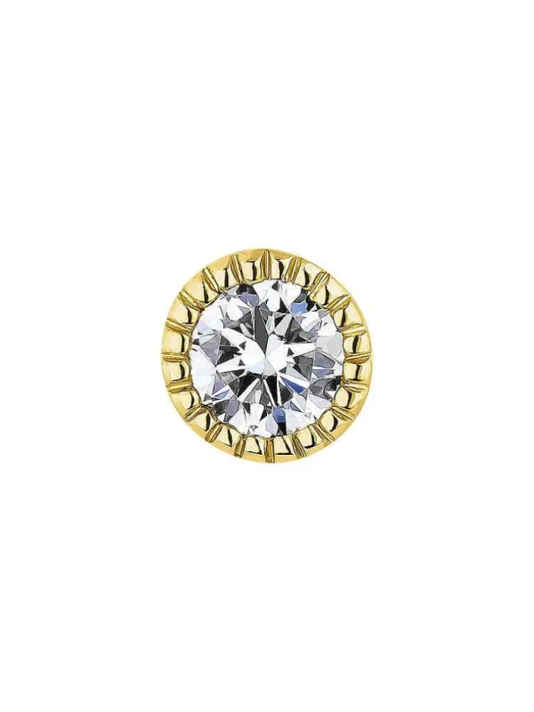 Piercings Con Diamantes-Aristocrazy Piercing De Oro Amarillo De 18K Con Diamante 0,048 Cts