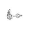 Piercings Con Diamantes-Aristocrazy Piercing De Oro Blanco De 9K Con Diamantes Y Forma De Gota