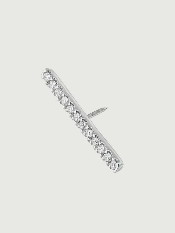 Piercings Con Diamantes-Aristocrazy Piercing De Oro Blanco De 18K Con Diamantes