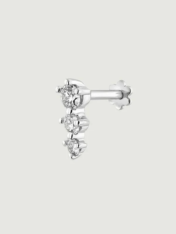 Piercings Con Diamantes-Aristocrazy Piercing De Oro Blanco De 18K Con Diamantes