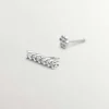 Piercings Con Diamantes-Aristocrazy Piercing Linea De Oro Blanco De 18K Con Diamantes