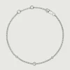 Pulseras Con Diamantes-Aristocrazy Pulsera De Oro Blanco De 9K Con Diamantes 0,097 Cts